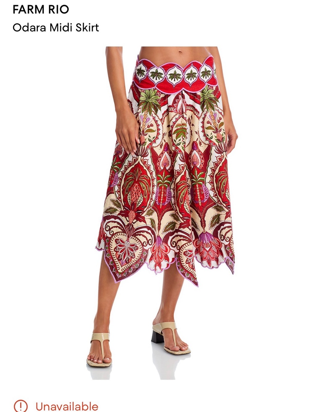 FARM RIO Odara midi skirt